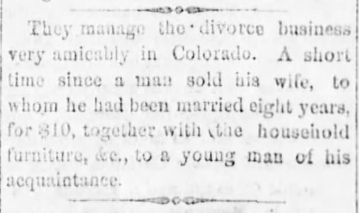 Kristin Holt | For Sale: Wife (Part 2). The Home Journal of Winchester, Tennessee, February 23, 1871.
