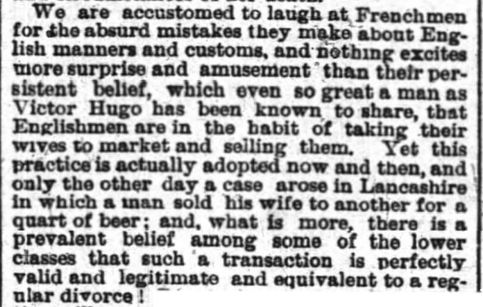 Kristin Holt | For Sale: Wife (part 2). The New York Times of New York, New York, December 2, 1883.