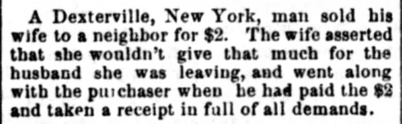 Kristin Holt | For Sale: Wife (Part 2). The New North-West of Deer Lodge, Montana, April 11, 1884.