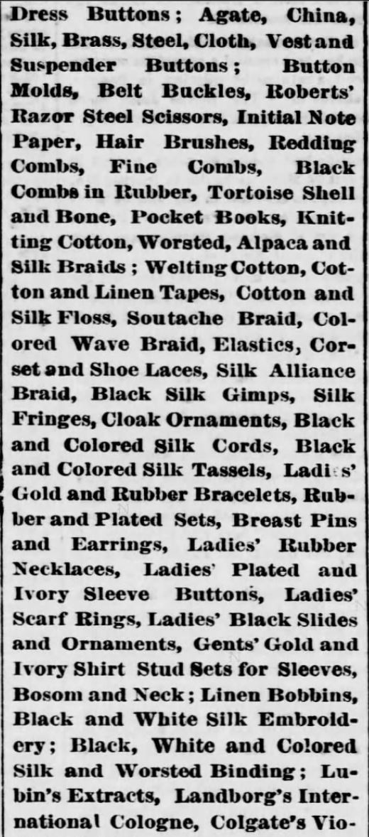 Kristin Holt | Vaseline: a Victorian Product? Advertisement for Vaseline in "Dry Goods," published in St. Louis Dispatch of St. Louis, Missouri, on August 17, 1874. Part 2 of 3.