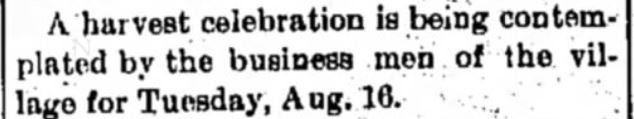 Kristin Holt | Victorian America's Harvest Celebrations. From The Daily Chronicle of Centralia, Washington on August 3, 1898: "A harvest celebration is being contemplated by the business men of the village for Tuesday, Aug. 16."