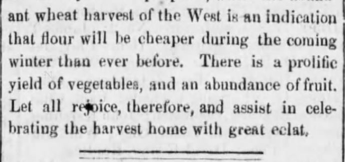 Kristin Holt | Victorian America's Harvest Celebrations. A newspaper article titled "Harvest Home Celebrations," from Reading Times of Reading, Pennsylvania, August 4, 1877. Part 4 of 4.