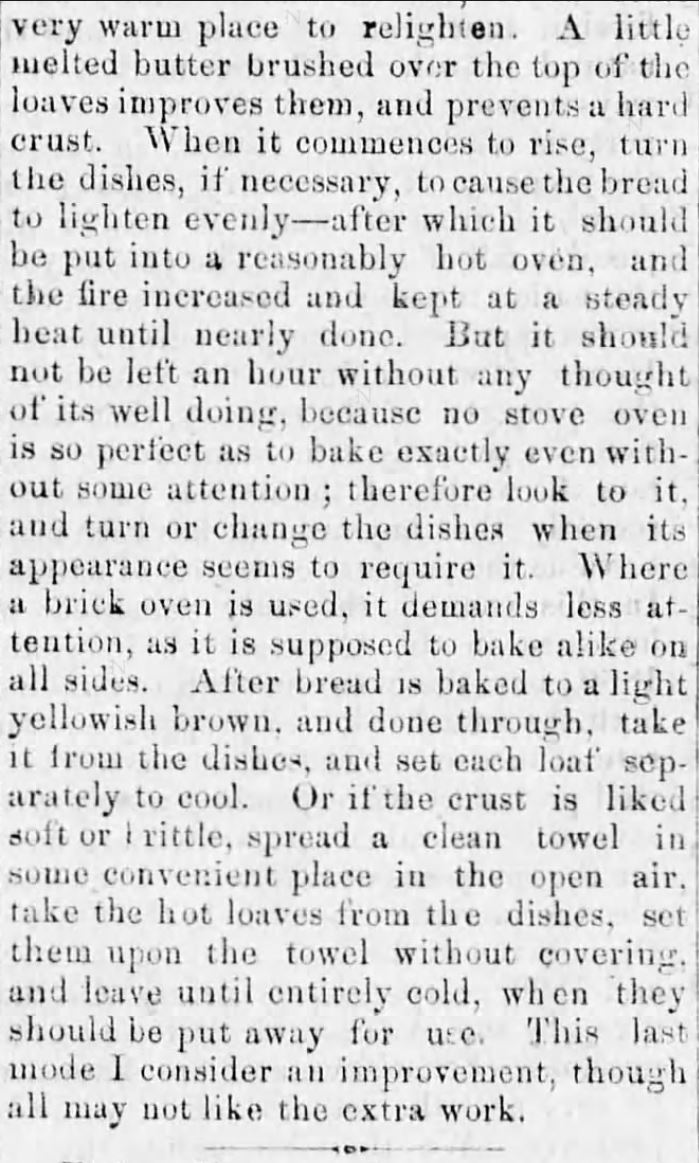 Kristin Holt | Victorian Baking: Saleratus, Baking Soda, and Salsoda. <strong>Suggestions about Bread Baking</strong> (non-"quick" breads); <strong>using Baking Soda to alleviate sournes</strong>s. <em>The Star and Enterprise</em> of Newville, Pennsylvania, on October 15, <strong>1864</strong>. Part 2 of 2.