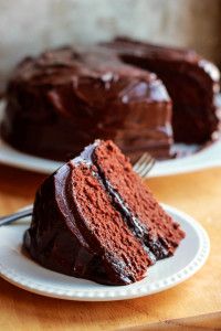 Kristin Holt | Victorian Baking: Devil's Food Cake -- Photograph of Devil's Food Cake with chocolate icing. Pinterest.