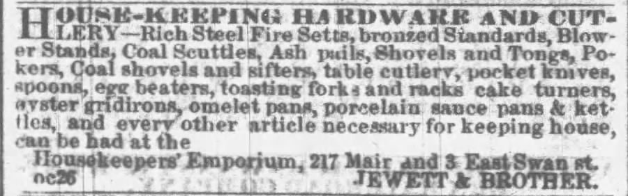 Kristin Holt | Victorian Cooking: Rotary Egg Beater ~ In Time for Angel's Food Cake? An egg-beater is included in a merchant's list of Household Essentials, Published in Buffalo Daily Courier of Buffalo, New York, February 17, 1853.