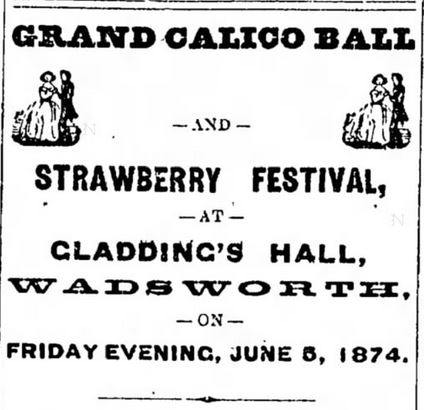 Kristin Holt | Calico Balls: The Fashionable Thing of the Late 19th Century. Grand Calico Ball and Strawberry Festival, Nevado State Journal of Reno, Nevada on May 29, 1874.