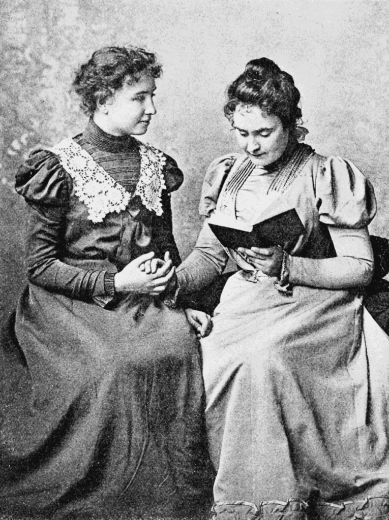 Kristin Holt | Victorian Professional Women do not possessthe brain power to succeed. Photograph of Helen Keller, 1889, with lifelong companion and teacher Anne Sullivan.
