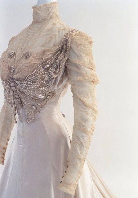 Kristin Holt | Kristin Holt | Victorian Ladies Wore Costumes--Every Day. Photograph of vintage wedding costume. Dated 1890.