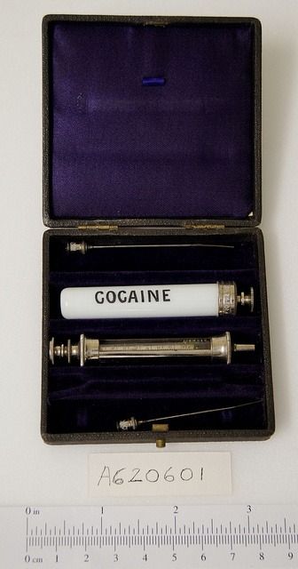 Kristin Holt | Cocaine in Victorian Dentistry. Photograph of (multi-use) vintage cocaine syringe.