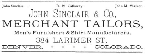 Kristin Holt | The Victorian Man's Suit of Clothes. Merchant Tailors advertise in a Denver cookbook published in 1883.