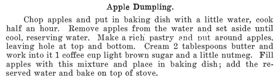 Kristin Holt | Victorian Apple Dumplings - recipe from Kentucky Receipt Book by Mary Harris Frazer, 1903.