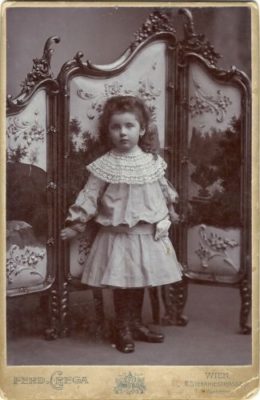 Kristin Holt | Meet the Cast: Unmistakably Yours. Cabinet Card used as inspiration for character Miss Virginia Abbott, age four.