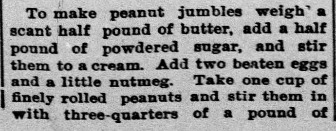 Kristin Holt | Peanut Butter in Victorian America. Newspaper Article: All about Peanuts, Part 5 of 8, published in The Ozark County News of Gainesville, Missouri on February 11, 1897. Kristin Holt | Peanut Butter in Victorian America. Newspaper Article: All about Peanuts, Part 5 of 8, published in The Ozark County News of Gainesville, Missouri on February 11, 1897.