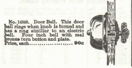 Kristin Holt | 19th Century Turnkey Doorbells for sale in the Sears 1897 Catalog. Part 2.