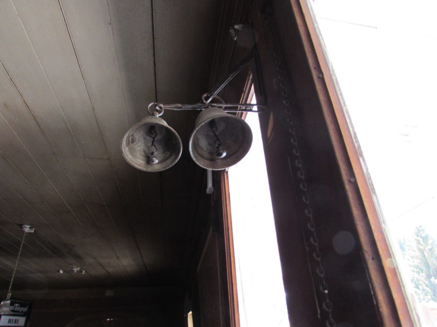 Kristin Holt | Photo: Another view of doorbell inside the main entrance of the nineteenth century historic Idaho Hotel in Silver City, Idaho. Image copyright, photograph taken by Kristin Holt LC.