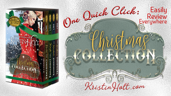 Kristin Holt | One Quick Click: Christmas Collection. One page with all online review links in one place to make the process easier for readers.