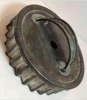 Kristin Holt | Sugar Cookies in Victorian America | photograph of 19th century (tin) crimped biscuit cutter (3.5 inch-diameter), for sale on ebay.