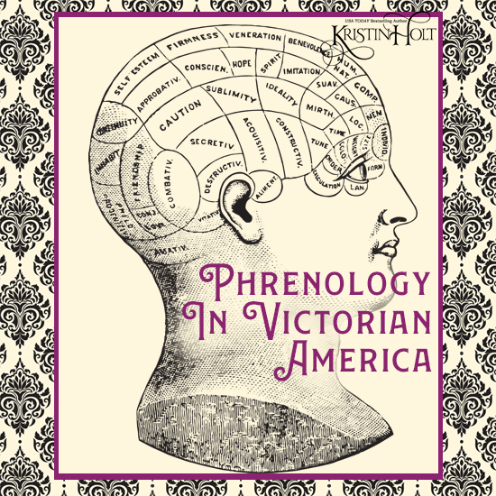 Kristin Holt | Blondes are Favorites. Image: vintage etching illustration of a phrenology outline upon a human head. Phrenology in Victorian America.