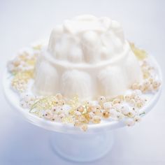 Kristin Holt | Victorian Jelly: Blanc Mange. Photograph of moulded blancmange on pedistal dish, courtesy of Pinterest (original: Martha Stewart Living)