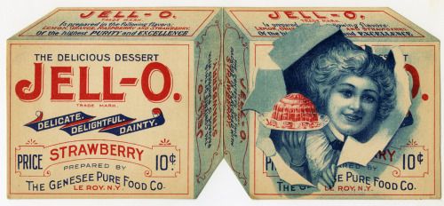 Kristin Holt | Victorian Jelly: Jell-O. Jell-O Ad circa 1900 (as far as labeled on Pinterest).